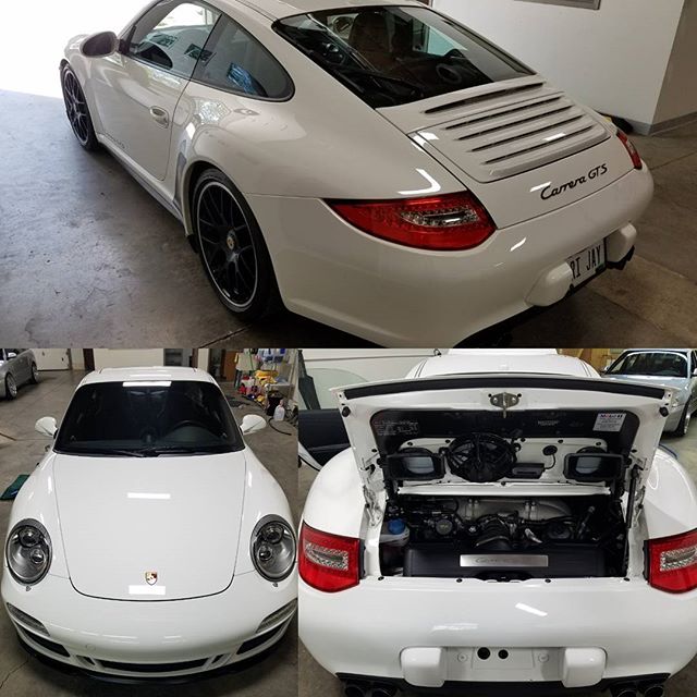 Heavy polishing in progress before a ceramic coating application